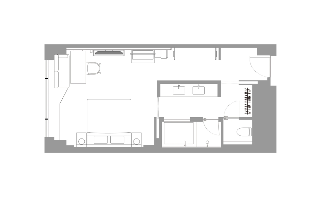 HOTEL THE MITSUI KYOTO ガーデンルームキング 間取り